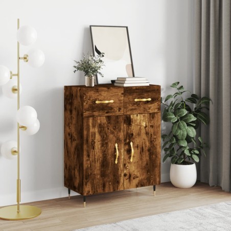 vidaXL Credenza Rovere Fumo 69,5x34x90 cm in Legno Multistrato