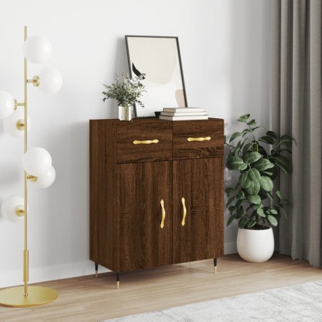 vidaXL Credenza Rovere Marrone 69,5x34x90 cm in Legno Multistrato