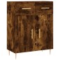 vidaXL Credenza Rovere Fumo 69,5x34x90 cm in Legno Multistrato vidaXL Credenza Rovere Fumo 69,5x34x90 cm in Legno Multistrato
