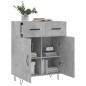 vidaXL Credenza Grigio Cemento 69,5x34x90 cm in Legno Multistrato vidaXL Credenza Grigio Cemento 69,5x34x90 cm in Legno Multistrato