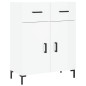 vidaXL Credenza 69,5x34x90 cm in Legno Multistrato Bianco Lucido vidaXL Credenza 69,5x34x90 cm in Legno Multistrato Bianco Lucido