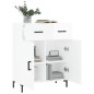 vidaXL Credenza 69,5x34x90 cm in Legno Multistrato Bianco Lucido vidaXL Credenza 69,5x34x90 cm in Legno Multistrato Bianco Lucido