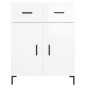 vidaXL Credenza 69,5x34x90 cm in Legno Multistrato Bianco Lucido vidaXL Credenza 69,5x34x90 cm in Legno Multistrato Bianco Lucido