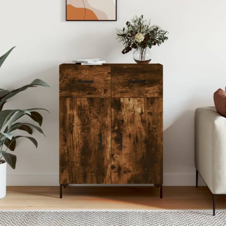 vidaXL Credenza Rovere Fumo 69,5x34x90 cm in Legno Multistrato
