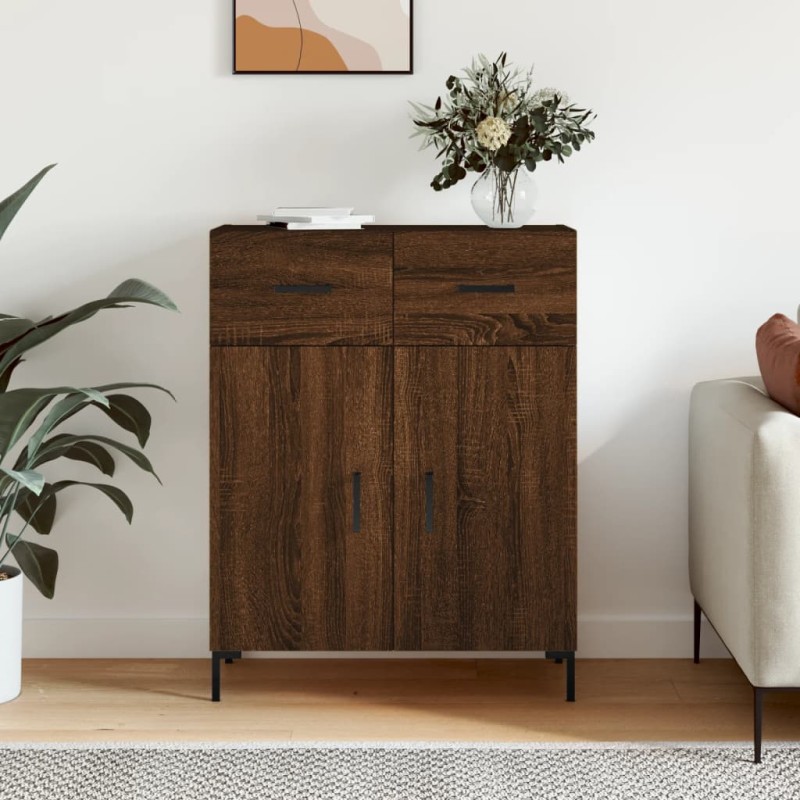 vidaXL Credenza Rovere Marrone 69,5x34x90 cm in Legno Multistrato vidaXL Credenza Rovere Marrone 69,5x34x90 cm in Legno Multistrato