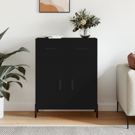 vidaXL Credenza Nera 69,5x34x90 cm in Legno Multistrato