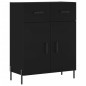 vidaXL Credenza Nera 69,5x34x90 cm in Legno Multistrato vidaXL Credenza Nera 69,5x34x90 cm in Legno Multistrato