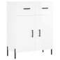 vidaXL Credenza 69,5x34x90 cm in Legno Multistrato Bianco Lucido vidaXL Credenza 69,5x34x90 cm in Legno Multistrato Bianco Lucido