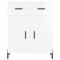 vidaXL Credenza 69,5x34x90 cm in Legno Multistrato Bianco Lucido vidaXL Credenza 69,5x34x90 cm in Legno Multistrato Bianco Lucido