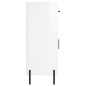 vidaXL Credenza 69,5x34x90 cm in Legno Multistrato Bianco Lucido vidaXL Credenza 69,5x34x90 cm in Legno Multistrato Bianco Lucido