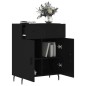 vidaXL Credenza Nera 69,5x34x90 cm in Legno Multistrato