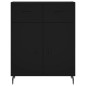 vidaXL Credenza Nera 69,5x34x90 cm in Legno Multistrato