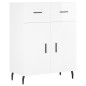 vidaXL Credenza 69,5x34x90 cm in Legno Multistrato Bianco Lucido vidaXL Credenza 69,5x34x90 cm in Legno Multistrato Bianco Lucido