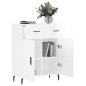 vidaXL Credenza 69,5x34x90 cm in Legno Multistrato Bianco Lucido vidaXL Credenza 69,5x34x90 cm in Legno Multistrato Bianco Lucido