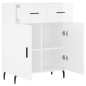 vidaXL Credenza 69,5x34x90 cm in Legno Multistrato Bianco Lucido vidaXL Credenza 69,5x34x90 cm in Legno Multistrato Bianco Lucido