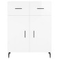 vidaXL Credenza 69,5x34x90 cm in Legno Multistrato Bianco Lucido vidaXL Credenza 69,5x34x90 cm in Legno Multistrato Bianco Lucido
