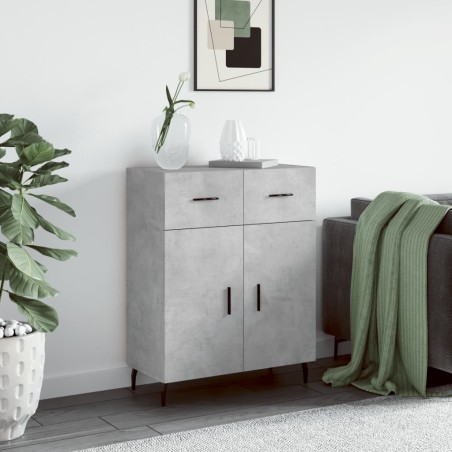vidaXL Credenza Grigio Cemento 69,5x34x90 cm in Legno Multistrato