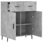 vidaXL Credenza Grigio Cemento 69,5x34x90 cm in Legno Multistrato vidaXL Credenza Grigio Cemento 69,5x34x90 cm in Legno Multistrato
