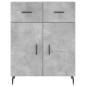 vidaXL Credenza Grigio Cemento 69,5x34x90 cm in Legno Multistrato vidaXL Credenza Grigio Cemento 69,5x34x90 cm in Legno Multistrato