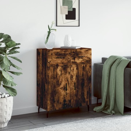 vidaXL Credenza Rovere Fumo 69,5x34x90 cm in Legno Multistrato