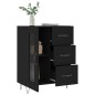 vidaXL Credenza Nera 69,5x34x90 cm in Legno Multistrato vidaXL Credenza Nera 69,5x34x90 cm in Legno Multistrato