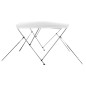 Bimini di Prua con Tendalino a 3 Archi Bianco 183x160x137 cm