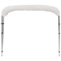 Bimini di Prua con Tendalino a 3 Archi Bianco 183x160x137 cm