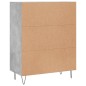 vidaXL Credenza Grigio Cemento 69,5x34x90 cm in Legno Multistrato vidaXL Credenza Grigio Cemento 69,5x34x90 cm in Legno Multistrato