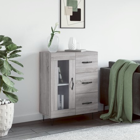 vidaXL Credenza Grigio Sonoma 69,5x34x90 cm in Legno Multistrato