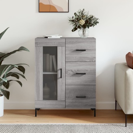 vidaXL Credenza Grigio Sonoma 69,5x34x90 cm in Legno Multistrato