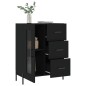 vidaXL Credenza Nera 69,5x34x90 cm in Legno Multistrato vidaXL Credenza Nera 69,5x34x90 cm in Legno Multistrato