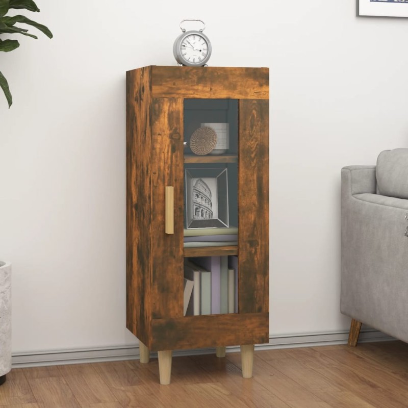 Credenza Rovere Fumo 34,5x34x90 cm in Legno Multistrato Credenza Rovere Fumo 34,5x34x90 cm in Legno Multistrato