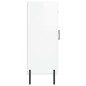 vidaXL Credenza 69,5x34x90 cm in Legno Multistrato Bianco Lucido vidaXL Credenza 69,5x34x90 cm in Legno Multistrato Bianco Lucido