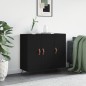 vidaXL Credenza Nera 90x34x80 cm in Legno Multistrato vidaXL Credenza Nera 90x34x80 cm in Legno Multistrato