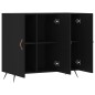 vidaXL Credenza Nera 90x34x80 cm in Legno Multistrato vidaXL Credenza Nera 90x34x80 cm in Legno Multistrato