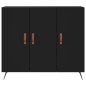 vidaXL Credenza Nera 90x34x80 cm in Legno Multistrato vidaXL Credenza Nera 90x34x80 cm in Legno Multistrato