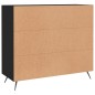 vidaXL Credenza Nera 90x34x80 cm in Legno Multistrato vidaXL Credenza Nera 90x34x80 cm in Legno Multistrato
