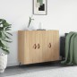 vidaXL Credenza Rovere Sonoma 90x34x80 cm in Legno Multistrato vidaXL Credenza Rovere Sonoma 90x34x80 cm in Legno Multistrato