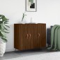 vidaXL Credenza Rovere Marrone 90x34x80 cm in Legno Multistrato vidaXL Credenza Rovere Marrone 90x34x80 cm in Legno Multistrato