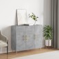 vidaXL Credenza Grigio Cemento 90x34x80 cm in Legno Multistrato vidaXL Credenza Grigio Cemento 90x34x80 cm in Legno Multistrato