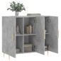 vidaXL Credenza Grigio Cemento 90x34x80 cm in Legno Multistrato vidaXL Credenza Grigio Cemento 90x34x80 cm in Legno Multistrato