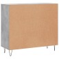 vidaXL Credenza Grigio Cemento 90x34x80 cm in Legno Multistrato vidaXL Credenza Grigio Cemento 90x34x80 cm in Legno Multistrato