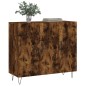 vidaXL Credenza Rovere Fumo 90x34x80 cm in Legno Multistrato vidaXL Credenza Rovere Fumo 90x34x80 cm in Legno Multistrato