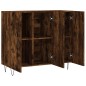 vidaXL Credenza Rovere Fumo 90x34x80 cm in Legno Multistrato vidaXL Credenza Rovere Fumo 90x34x80 cm in Legno Multistrato