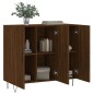 vidaXL Credenza Rovere Marrone 90x34x80 cm in Legno Multistrato vidaXL Credenza Rovere Marrone 90x34x80 cm in Legno Multistrato