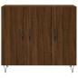 vidaXL Credenza Rovere Marrone 90x34x80 cm in Legno Multistrato vidaXL Credenza Rovere Marrone 90x34x80 cm in Legno Multistrato