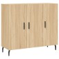 vidaXL Credenza Rovere Sonoma 90x34x80 cm in Legno Multistrato vidaXL Credenza Rovere Sonoma 90x34x80 cm in Legno Multistrato