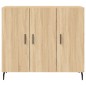vidaXL Credenza Rovere Sonoma 90x34x80 cm in Legno Multistrato vidaXL Credenza Rovere Sonoma 90x34x80 cm in Legno Multistrato