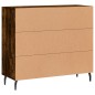 vidaXL Credenza Rovere Fumo 90x34x80 cm in Legno Multistrato vidaXL Credenza Rovere Fumo 90x34x80 cm in Legno Multistrato