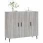 vidaXL Credenza Grigio Sonoma 90x34x80 cm in Legno Multistrato vidaXL Credenza Grigio Sonoma 90x34x80 cm in Legno Multistrato